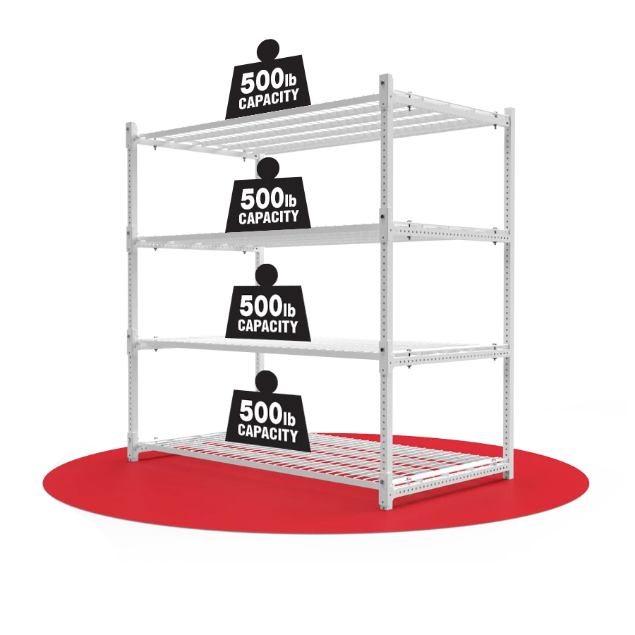 One 2000 Pound Capacity Floor Rack