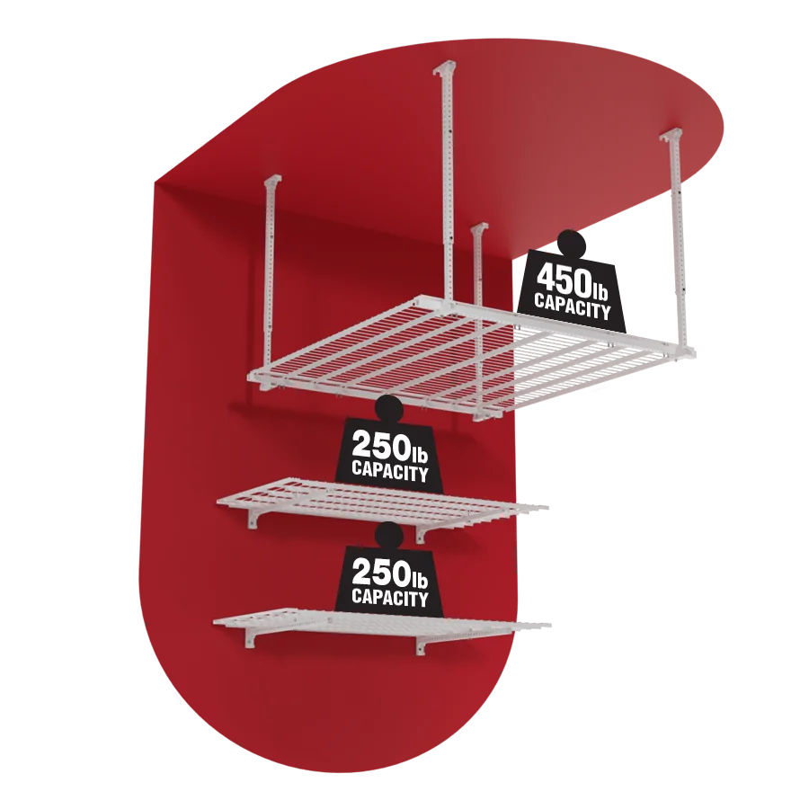 universal storage system standard series 4x4 two shelves configuration CAPACITY